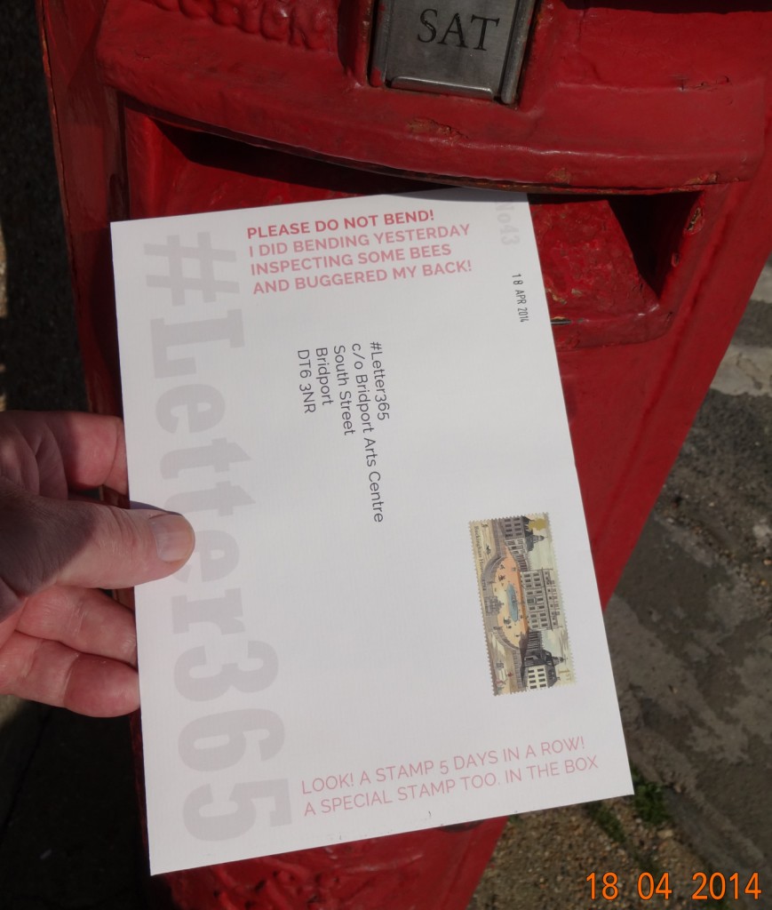 #Letter365 No43 goes in the box on a sunny Good Friday 