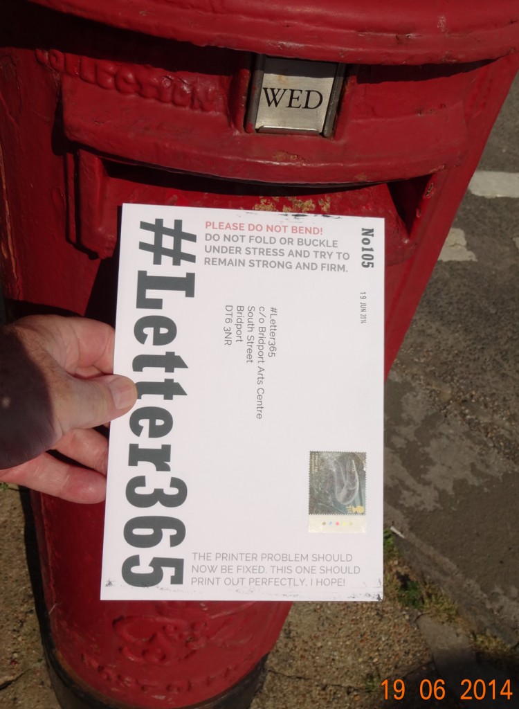 #Letter365 No105 gets posted