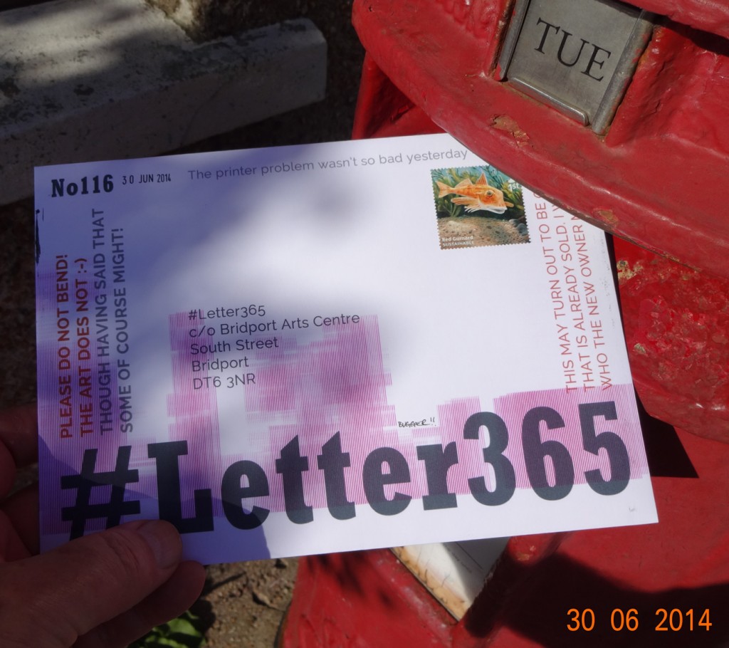 #Letter365 No116 gets posted in bright evening sunshine