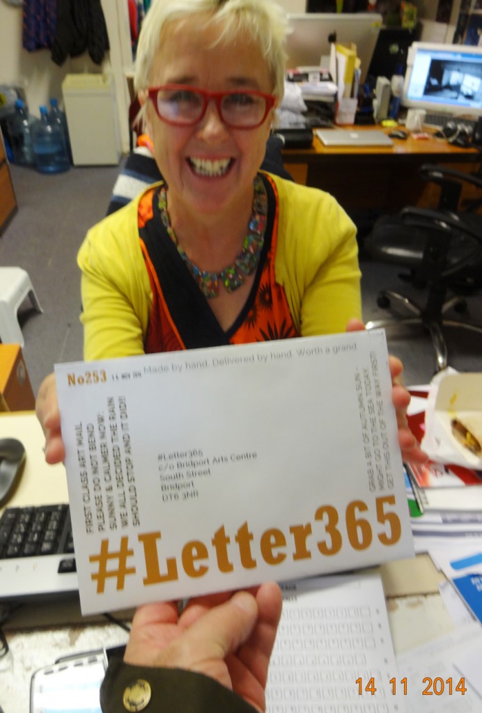 Jill Beed takes delivery of #Letter365 No253 at the box office
